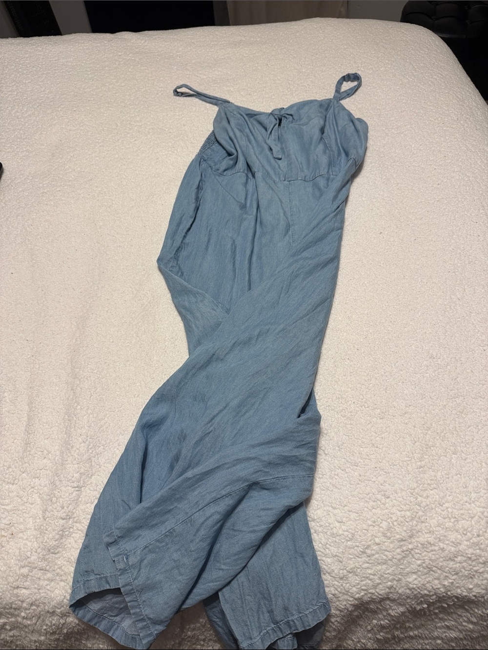 Old Navy Light Blue Linen-Feel Jumpsuit